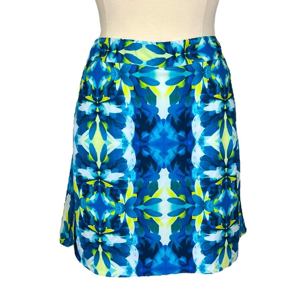 EP PRO Skort Golf Athletic Pockets Blue Yellow Floral Women’s Size XXL
